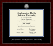 Northwestern Health Sciences University diploma frame - Silver Engraved Medallion Diploma Frame in Sutton