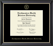 Northwestern Health Sciences University Gold Embossed Diploma Frame in Noir