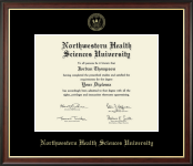 Northwestern Health Sciences University Gold Embossed Diploma Frame in Studio Gold