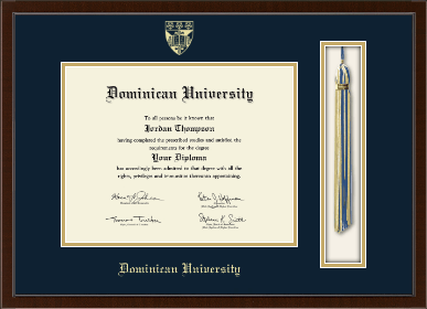 Dominican University diploma frame - Tassel & Cord Diploma Frame in Delta