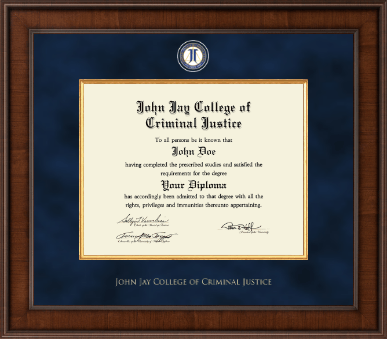 John Jay College of Criminal Justice diploma frame - Presidential Masterpiece Diploma Frame in Madison