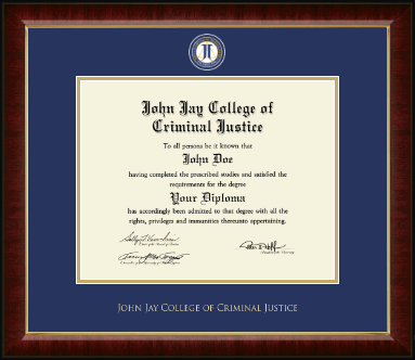 John Jay College of Criminal Justice diploma frame - Masterpiece Medallion Diploma Frame in Murano