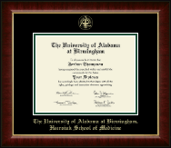 The University of Alabama at Birmingham Gold Embossed Certificate Frame in Murano