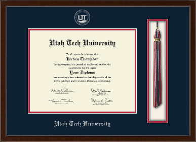 Utah Tech University diploma frame - Tassel & Cord Diploma Frame in Delta