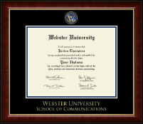 Webster University diploma frame - Masterpiece Medallion Diploma Frame in Murano