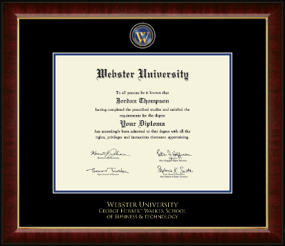 Webster University diploma frame - Masterpiece Medallion Diploma Frame in Murano
