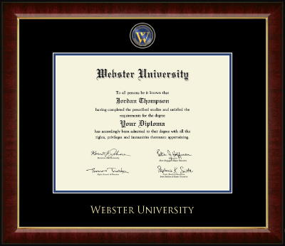 Webster University diploma frame - Masterpiece Medallion Diploma Frame in Murano