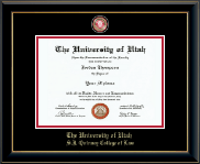 The University of Utah Masterpiece Medallion Diploma Frame in Onyx Gold