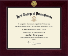 York College of Pennsylvania certificate frame - Century Gold Engraved Certificate Frame in Cordova