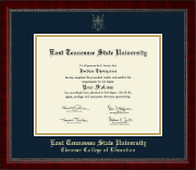 East Tennessee State University Gold Embossed Diploma Frame in Sutton
