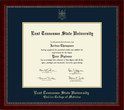 East Tennessee State University diploma frame - Gold Embossed Diploma Frame in Sutton