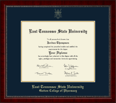 East Tennessee State University diploma frame - Gold Embossed Diploma Frame in Sutton