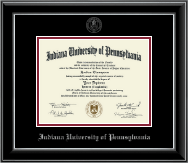 Indiana University of Pennsylvania diploma frame - Silver Embossed Diploma Frame in Onyx Silver