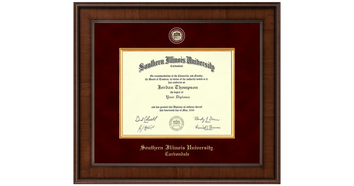 Southern Illinois Carbondale Diploma Frame Church Hill Classics