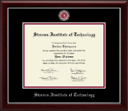 Stevens Institute of Technology diploma frame - Masterpiece Medallion Diploma Frame in Gallery Silver