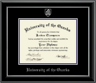 University of the Ozarks diploma frame - Silver Embossed Diploma Frame in Onyx Silver