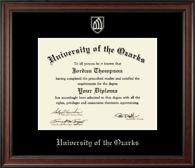 University of the Ozarks diploma frame - Silver Embossed Diploma Frame in Studio