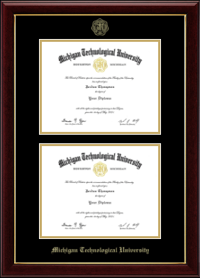 Michigan Technological University diploma frame - Double Diploma Frame in Gallery