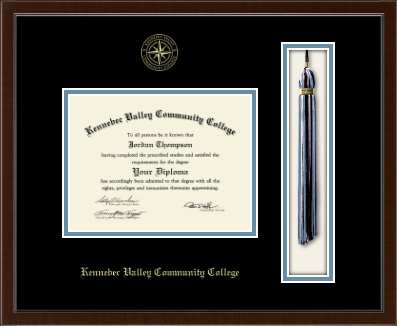 Kennebec Valley Community College diploma frame - Tassel & Cord Diploma Frame in Delta