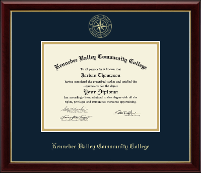 Kennebec Valley Community College diploma frame - Gold Embossed Diploma Frame in Galleria
