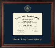 Kennebec Valley Community College Gold Embossed Diploma Frame in Studio