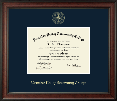 Kennebec Valley Community College diploma frame - Gold Embossed Diploma Frame in Studio