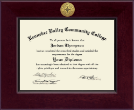 Kennebec Valley Community College Century Gold Engraved Diploma Frame in Cordova
