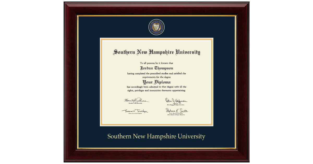 Masterpiece Medallion Diploma Frame in Gallery Southern New Hampshire