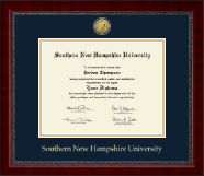 Southern New Hampshire University Gold Engraved Medallion Diploma Frame in Sutton