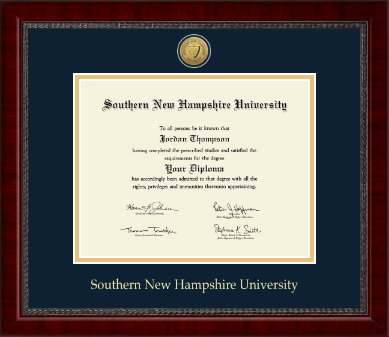 Southern New Hampshire University diploma frame - Gold Engraved Medallion Diploma Frame in Sutton