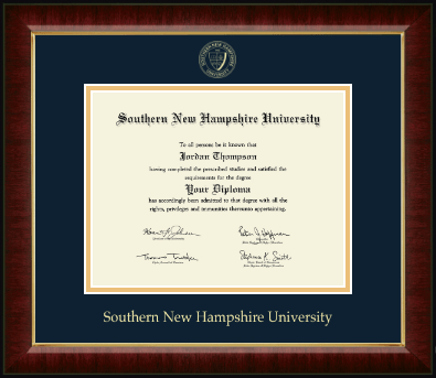 Southern New Hampshire University diploma frame - Gold Embossed Diploma Frame in Murano