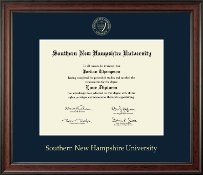 Southern New Hampshire University diploma frame - Gold Embossed Diploma Frame in Studio