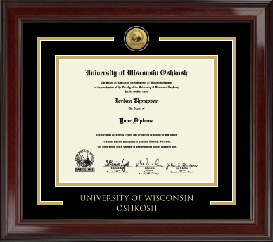 University of Wisconsin Oshkosh diploma frame - Showcase Edition Diploma Frame in Encore