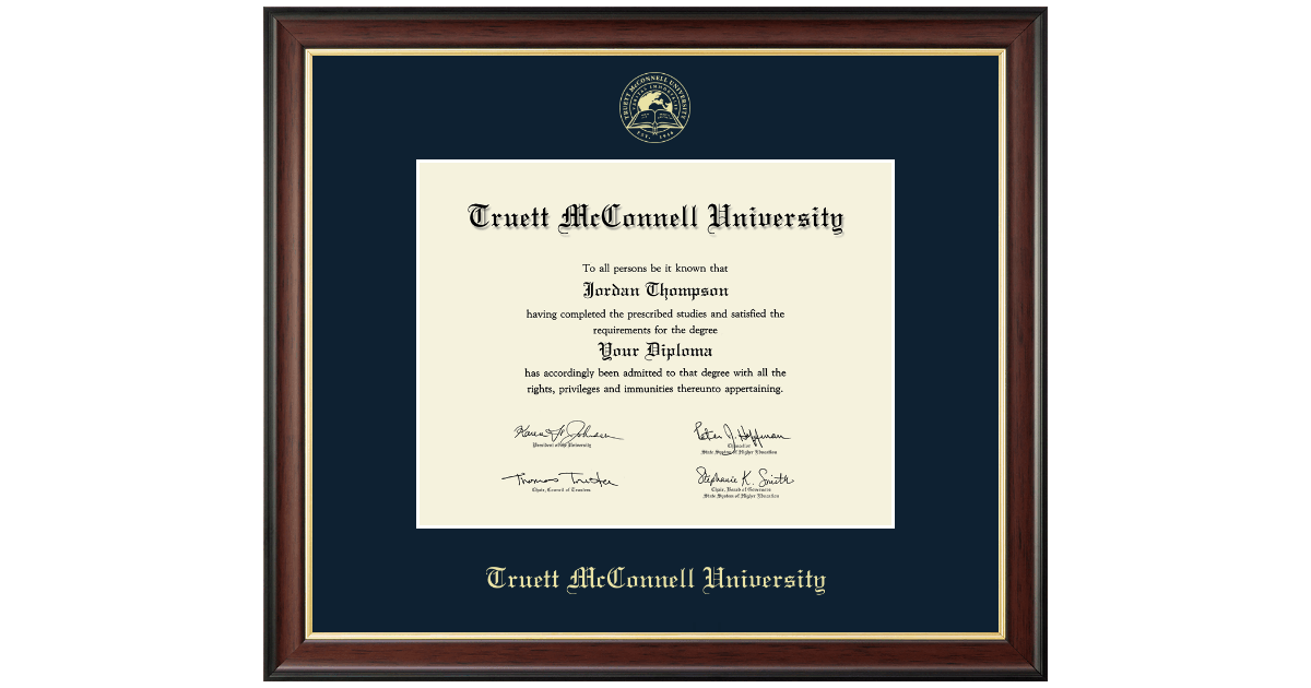 Gold Embossed Diploma Frame in Studio Gold Truett McConnell University