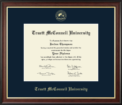 Truett McConnell University diploma frame - Gold Embossed Diploma Frame in Studio Gold