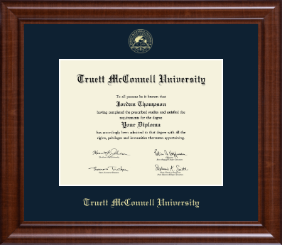Truett McConnell University diploma frame - Gold Embossed Diploma Frame in Prescott