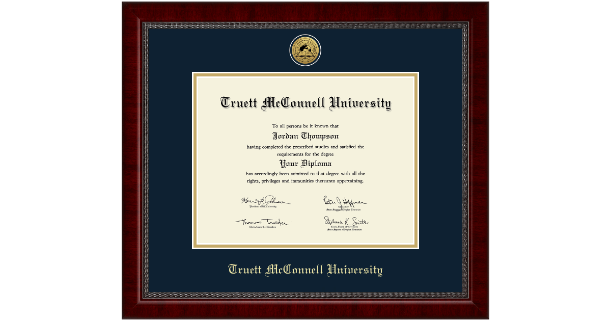 Truett Mcconnell University Diploma Frame Church Hill Classics