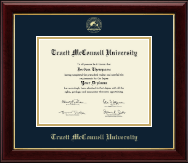 Truett McConnell University Gold Embossed Diploma Frame in Gallery