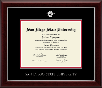 San Diego State University diploma frame - Silver Embossed Diploma Frame in Gallery Silver