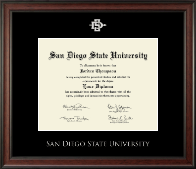 San Diego State University diploma frame - Silver Embossed Diploma Frame in Studio