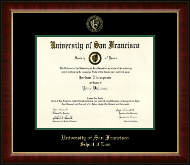 University of San Francisco diploma frame - Gold Embossed Diploma Frame in Murano