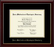 Peace Multicultural Theological Seminary Gold Embossed Diploma Frame in Gallery