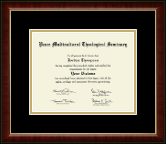 Peace Multicultural Theological Seminary diploma frame - Custom Diploma Frame in Murano
