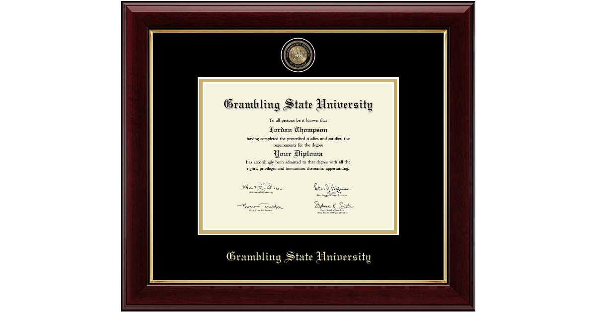 Masterpiece Medallion Diploma Frame in Gallery Grambling State University Item 405589 from