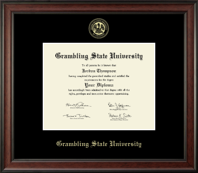 Grambling State University diploma frame - Gold Embossed Diploma Frame in Studio