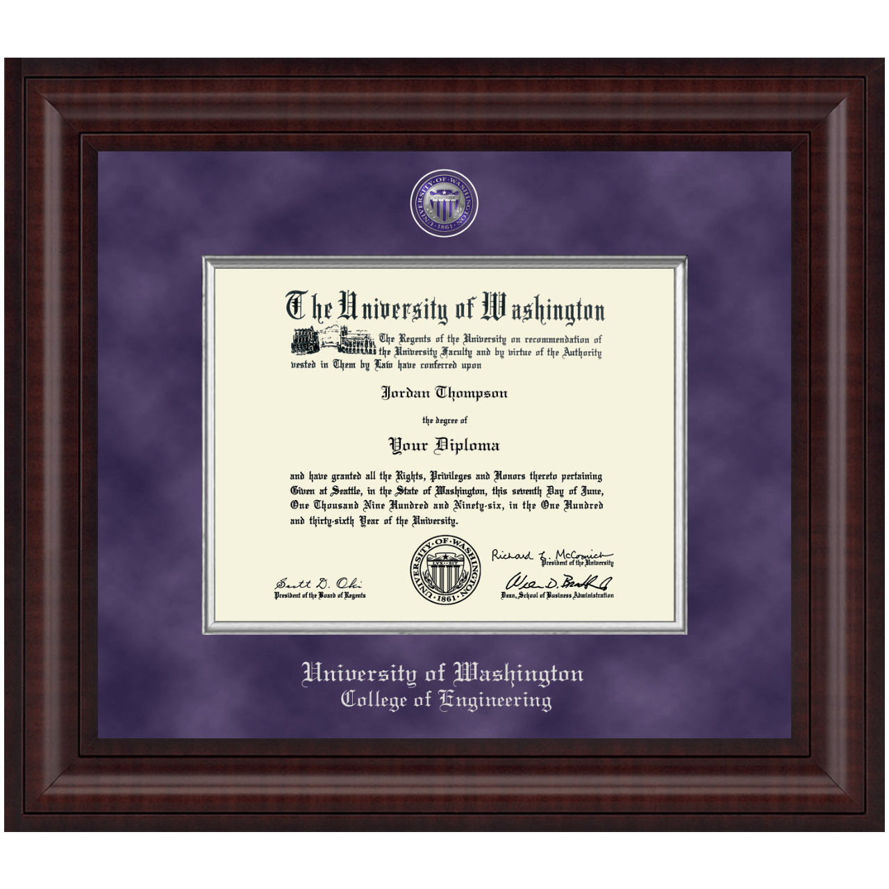 Presidential Masterpiece Diploma Frame in Premier University of