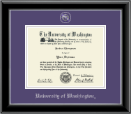 University of Washington diploma frame - Pewter Masterpiece Medallion Diploma Frame in Onyx Silver