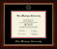 Ohio Wesleyan University diploma frame - Gold Embossed Diploma Frame in Murano