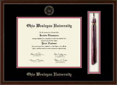 Ohio Wesleyan University diploma frame - Tassel & Cord Diploma Frame in Delta