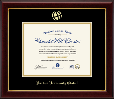 Purdue University Global diploma frame - Gold Embossed Diploma Frame in Gallery